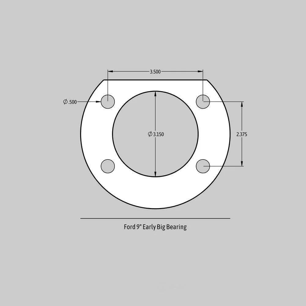 Baer Brake Systems Rear Ends with 9" Early Big Bearing Housing Ends , (5x5.00"BC) 4262261GB fits Ford - Detail View