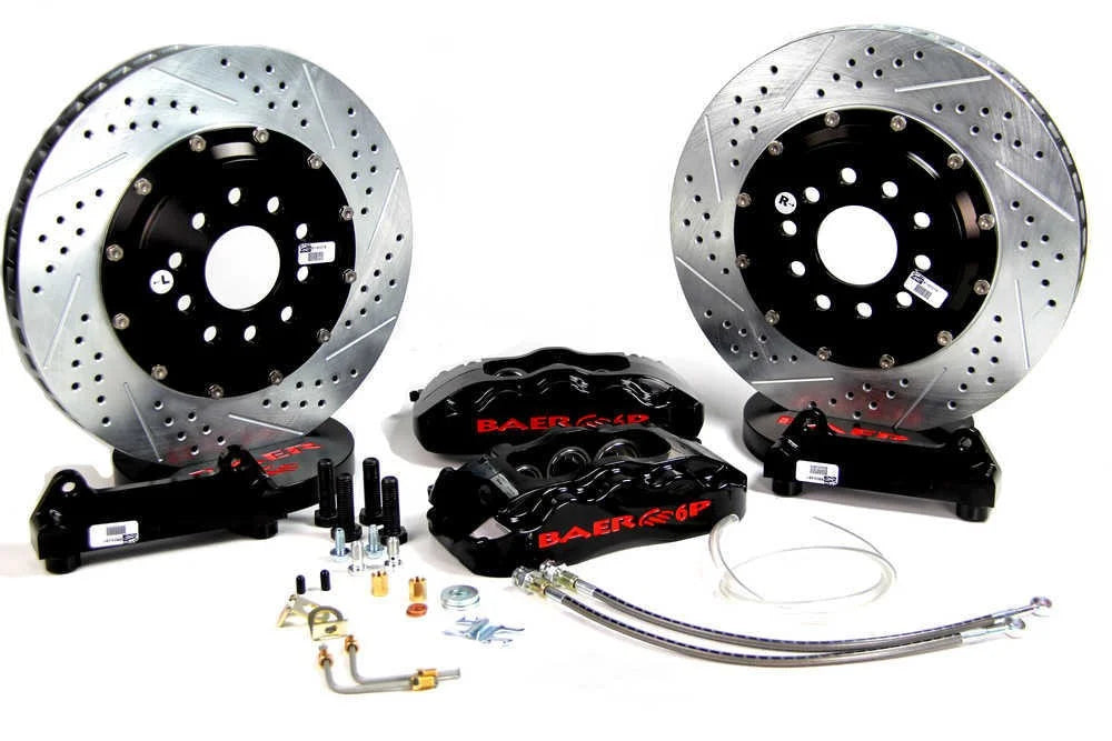 Baer Brake Systems w/OE Rear Knuckles & Hubs 4392002B fits 2003 Infiniti G35 / 2003 Nissan 350Z - Main Product View