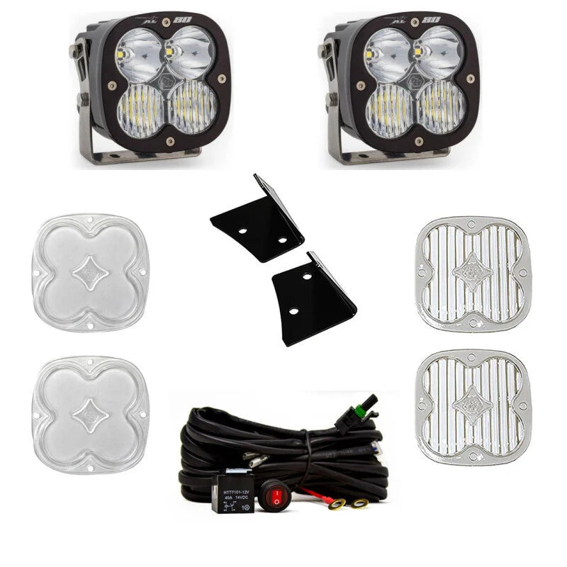 Baja Designs 07-18 Jeep Wrangler JK XL80 Drive/Combo A-Pillar Kit - White - Side View