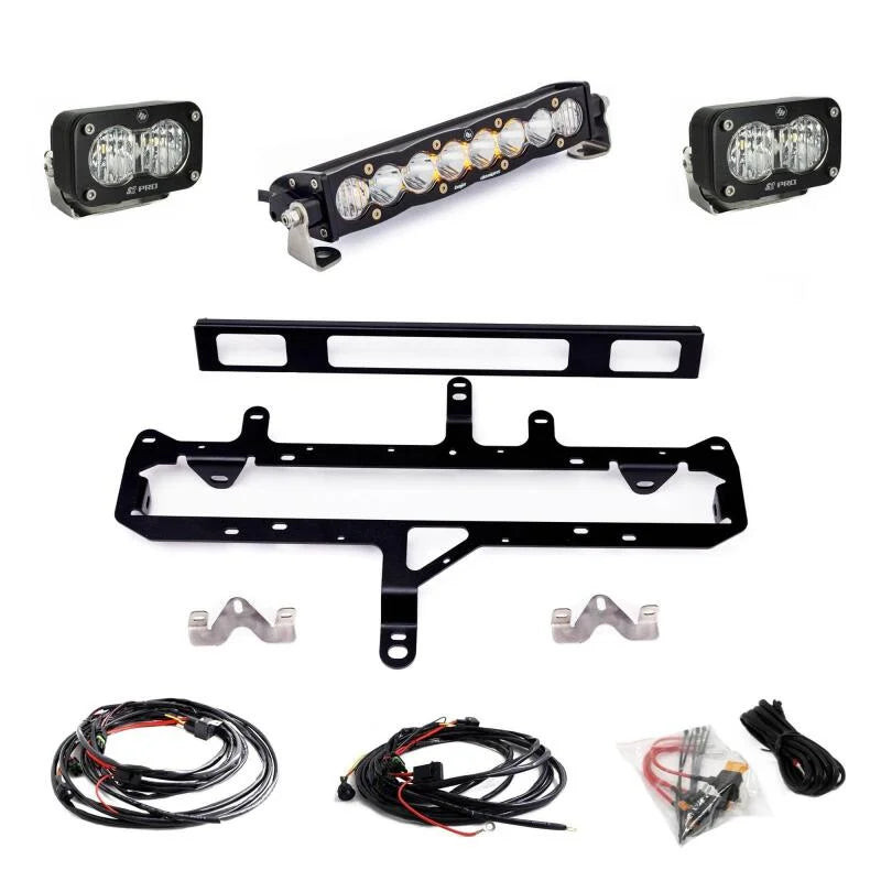 Baja Designs 10in. S8/S2 Pro Grille Kit - Clear fits 2024-2025 Toyota Tacoma (incl. TRD Pro) / LIMITED - Side View
