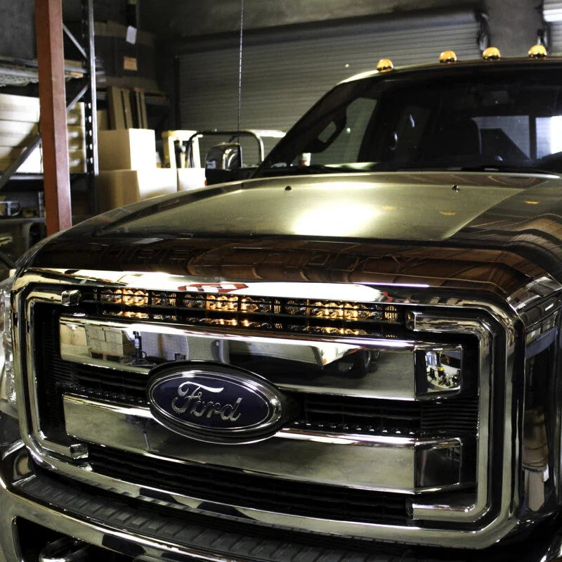 Baja Designs 11-16 Ford Super Duty S8 Series 30in Grille LED Light Bar Kit - Side View