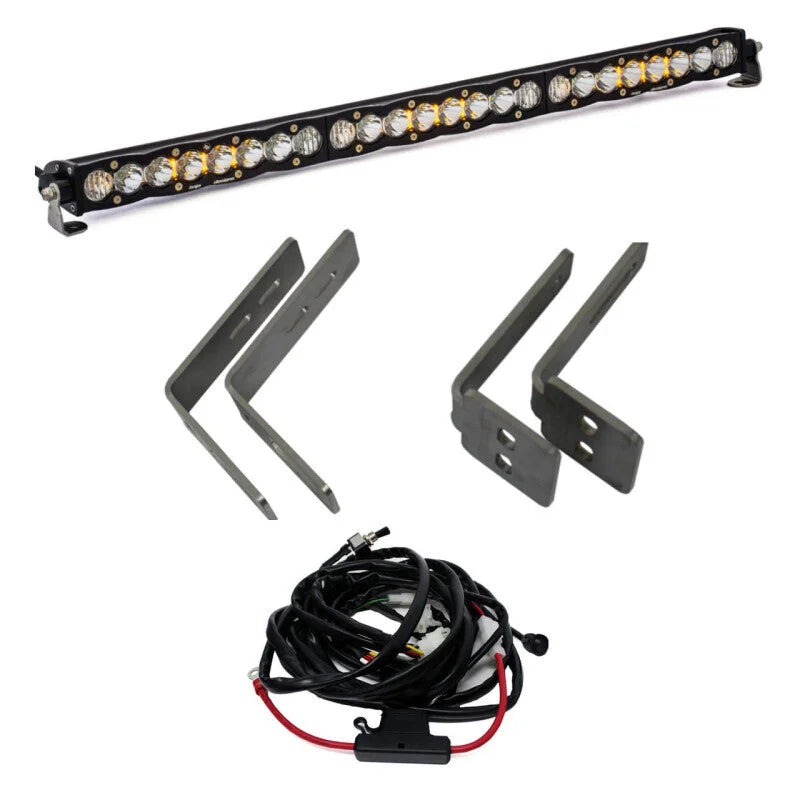 Baja Designs 11-16 Ford Super Duty S8 Series 30in Grille LED Light Bar Kit - Detail View