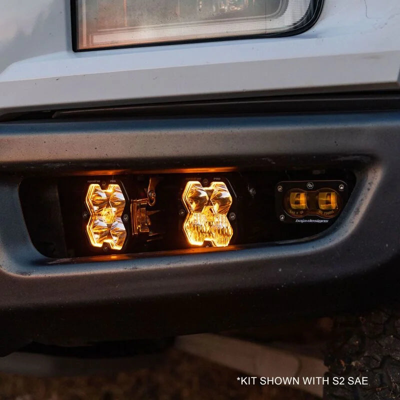 Baja Designs 17-20 Ford Raptor Squadron Sport 2.0/S2 Fog Pocket Kit (Multi Patterns) - Clear - Main Product View