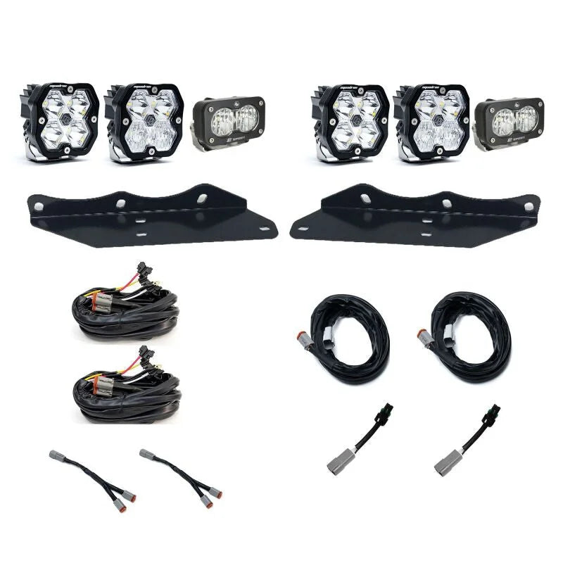 Baja Designs 17-20 Ford Raptor Squadron Sport 2.0/S2 Fog Pocket Kit (Multi Patterns) - Clear - Side View