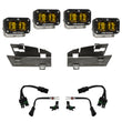 Load image into Gallery viewer, Baja Designs 19-22 Dodge RAM 1500 Rebel / 21-22 1500 TRX S2 SAE Dual Fog Pocket Light Kit - Amber - Side View