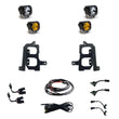 Load image into Gallery viewer, Baja Designs 19+ GMC 1500 S1 Fog Pocket Mount Kit Clear Spot / Amber Wide Cornering - Side View