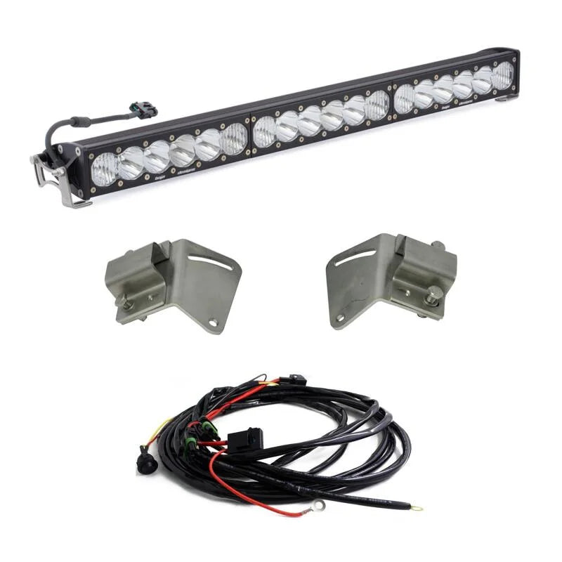 Baja Designs 2017 Chevreolet Silverado 2500/3500 HD 30in OnX6+ Grille Light Bar Kit - 5000K Daylight - Detail View