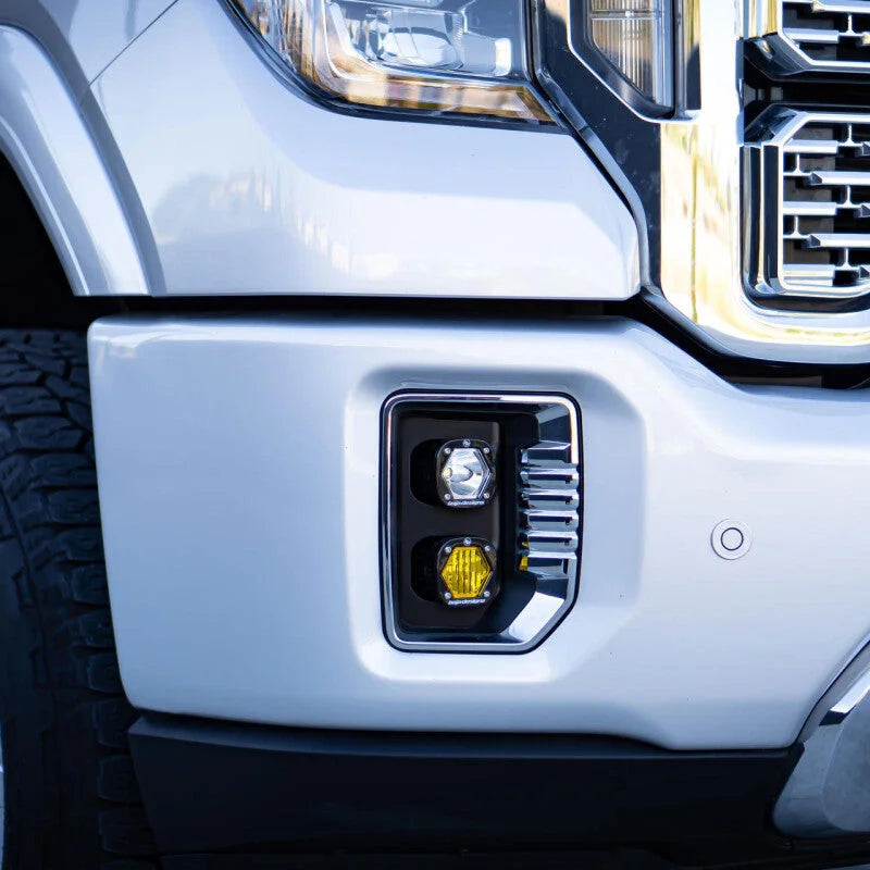 Baja Designs 2020+ GMC 2500/3500 Fog Pocket Kit - Side View