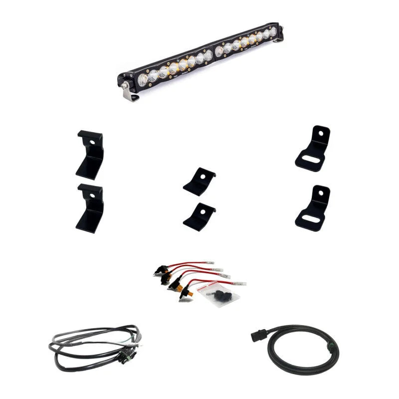 Baja Designs 2021+ Dodge Ram TRX 20in OnX6/S8 Grill Mount Kit - Side View