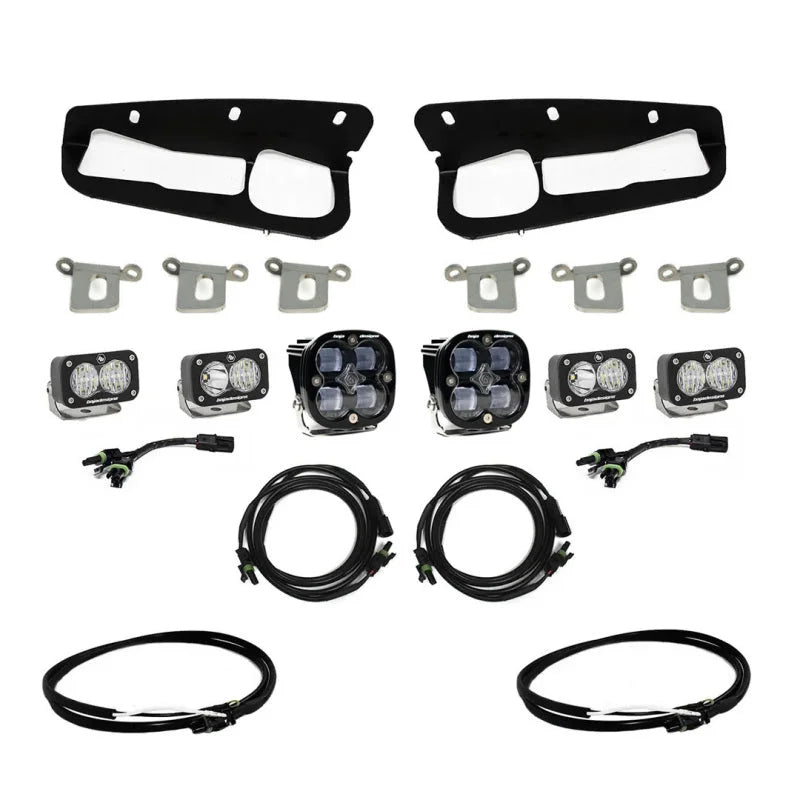 Baja Designs 2021+ Ford Bronco Clear SAE Fog Pocket Kit w/Upfitter - Side View