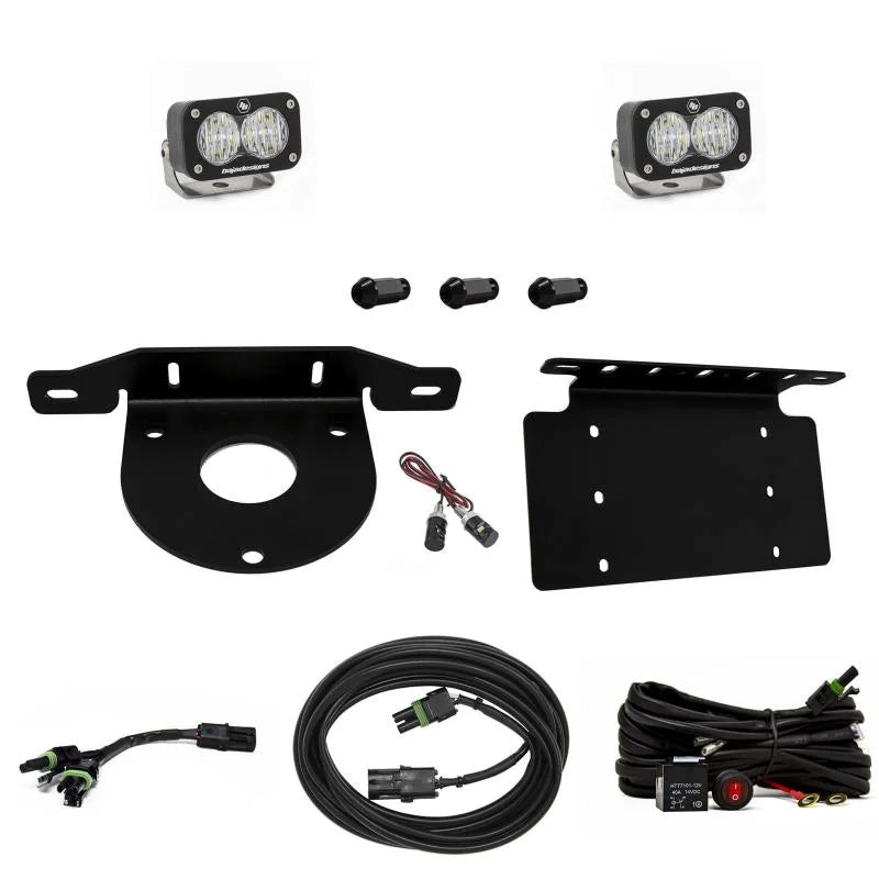 Baja Designs 2021+ Ford Bronco Dual S1 Sport W/C Reverse Kit w/Lic Plate w/Upfitter - Side View