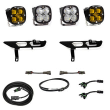 Load image into Gallery viewer, Baja Designs 2021+ Ford F150 Fog Pocket Kit SAE Amber Squadron Pro DC - Side View