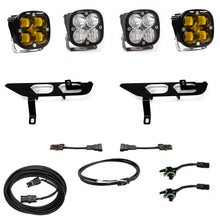 Load image into Gallery viewer, Baja Designs 2021+ Ford F150 Fog Pocket Kit SAE Amber Squadron Sport DC with Upfitter - Side View