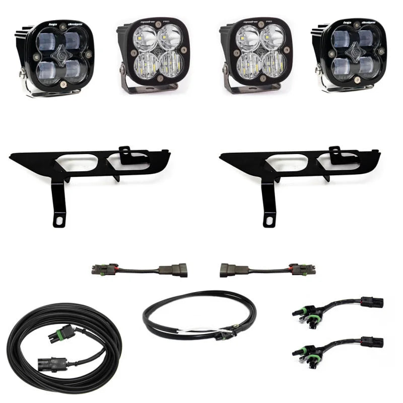 Baja Designs 2021+ Ford F150 Fog Pocket Kit SAE Clear Squadron Sport DC with Upfitter - Main Product View