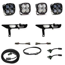 Load image into Gallery viewer, Baja Designs 2021+ Ford F150 Fog Pocket Kit SAE Clear Squadron Sport DC with Upfitter - Main Product View