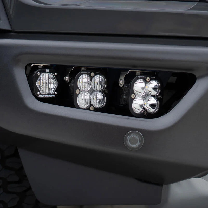 Baja Designs 2021+ Ford Raptor Aftermarket Pro Fog Pocket Kit - Side View