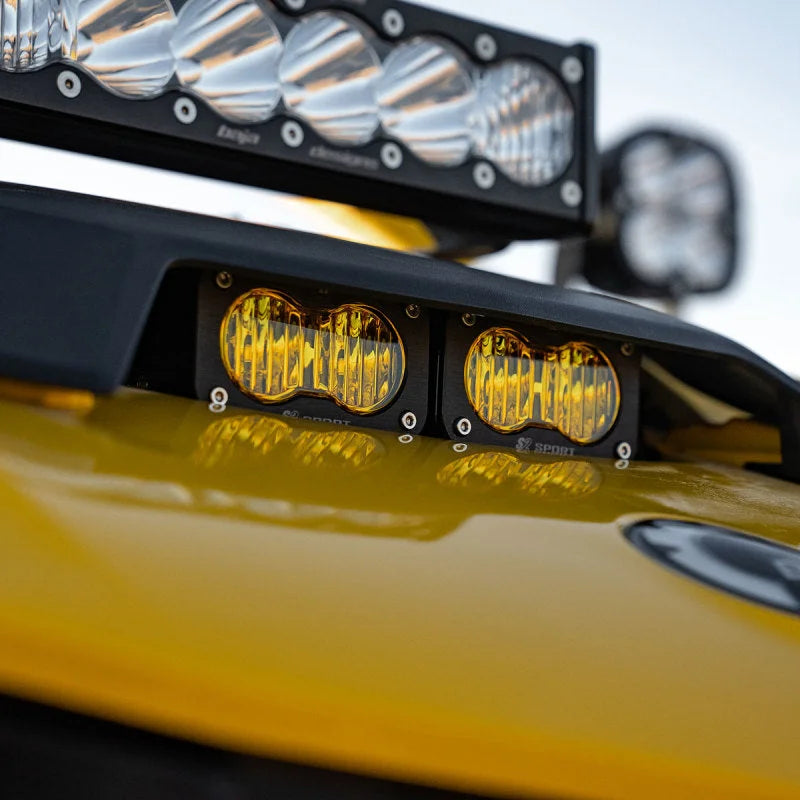 Baja Designs 2024+ Can-Am Maverick R S2 Pro Hood Light Kit - Side View