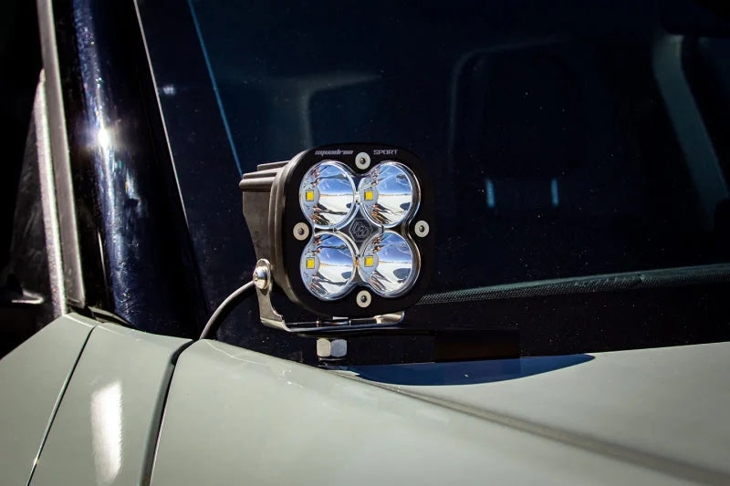 Baja Designs 21+ Ford Bronco Sport Squadron Pro Spot LED Light Pods - Clear - Side View