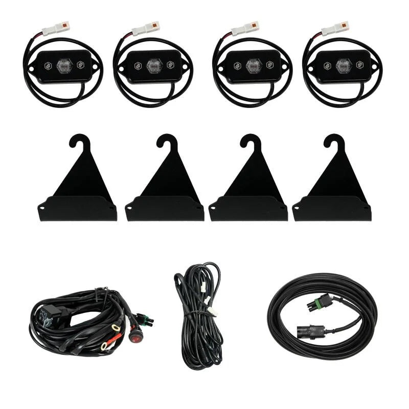 Baja Designs Bed Rail Cargo Light Kit - Red fits 2005-2025 Toyota Tacoma / 2007-2024 Toyota Tundra