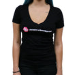 Load image into Gallery viewer, Baja Designs Black Ladies V Neck T Shirt - Small