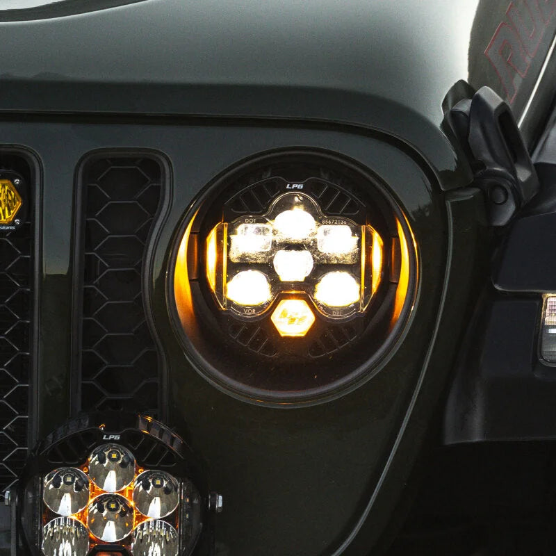 Baja Designs DOT LP6 LED Headlight Kit - Clear 448313 fits 2020-2024 Jeep Gladiator / Wrangler - Main Product View