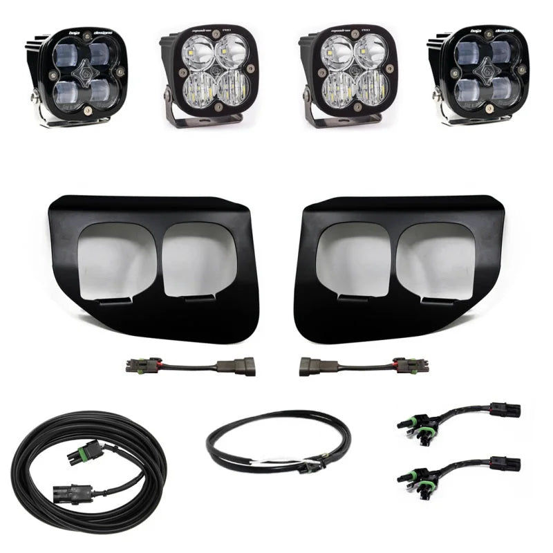 Baja Designs Ford Super Duty (20-On) Fog Lights Dual FPK SAE/Pro DC Baja Designs w/Upfitter - Side View