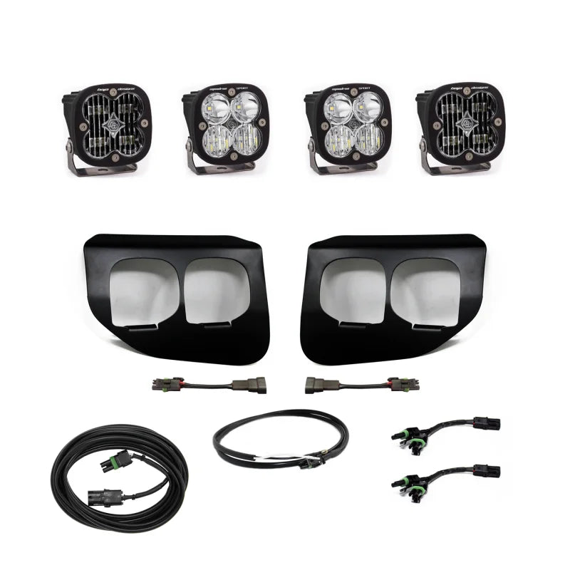 Baja Designs Ford Super Duty (20-On) Fog Lights Dual FPK SAE/Sport DC Baja Designs w/Upfitter - Side View