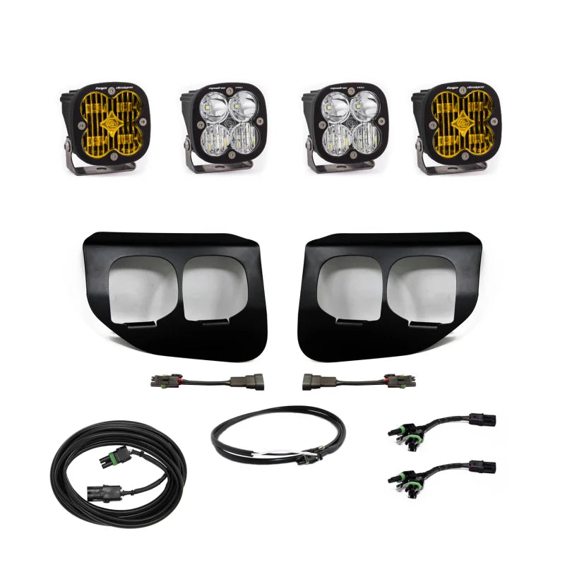 Baja Designs Ford Super Duty (20-On) Fog Lights FPK Amber SAE/Sport DC Baja Designs w/Upfitter - Main Product View