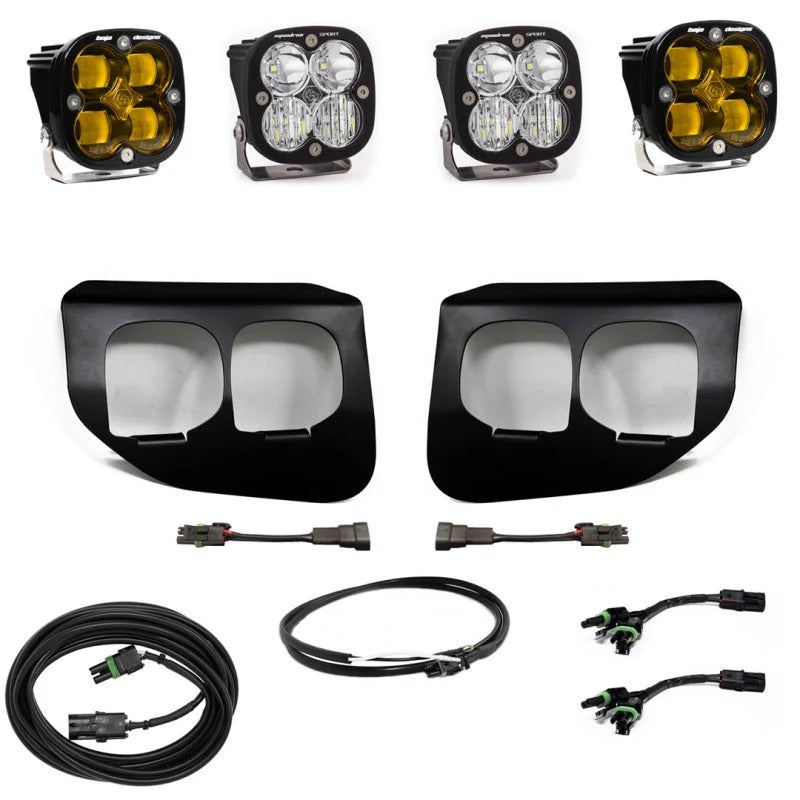 Baja Designs Ford Super Duty (20-On) Fog Lights FPK Amber SAE/Sport DC Baja Designs w/Upfitter - Side View