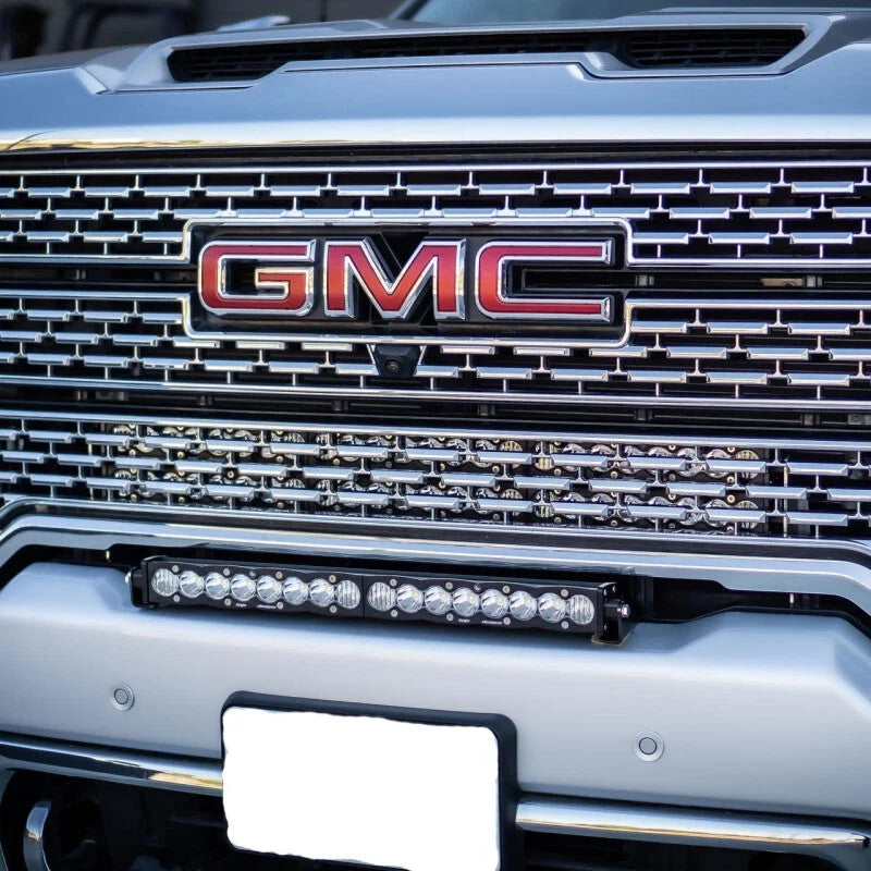 Baja Designs GMC 2020-22 Sierra 2500HD/3500HD Dual 30in Grille Light Bar Kit - Side View