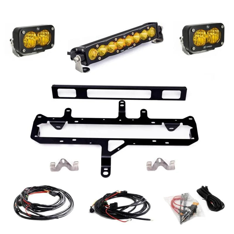 Baja Designs (Incl. TRD PRO) 10in. S8/S2 Pro Grille Kit - Side View