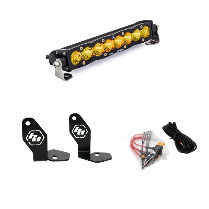 Baja Designs Polaris Pro-R S8 10in Hood Mount Kit - Amber - Main Product View