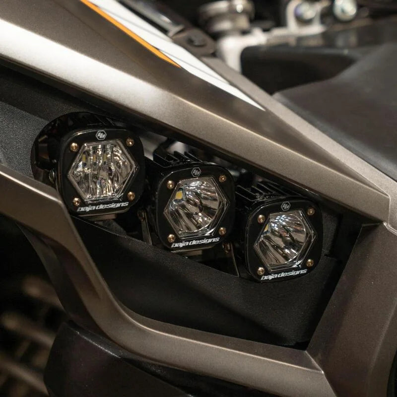Baja Designs S1 LED/Laser Headlight Kit fits 2023-2024 Kawasaki KRF1000 Teryx Krx 1000 - Side View