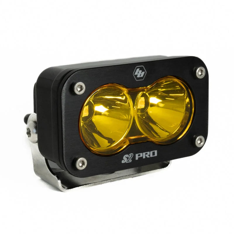 Baja Designs S2 Pro Spot Pattern LED Light - Amber - Main Product View