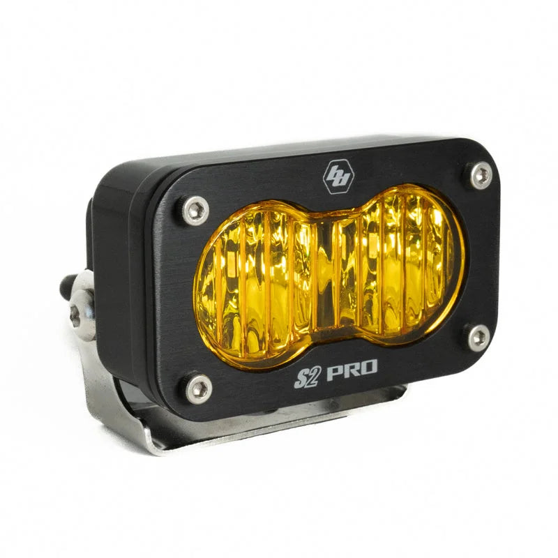 Baja Designs S2 Pro Wide Cornering Pattern LED Light - Amber - Main Product View
