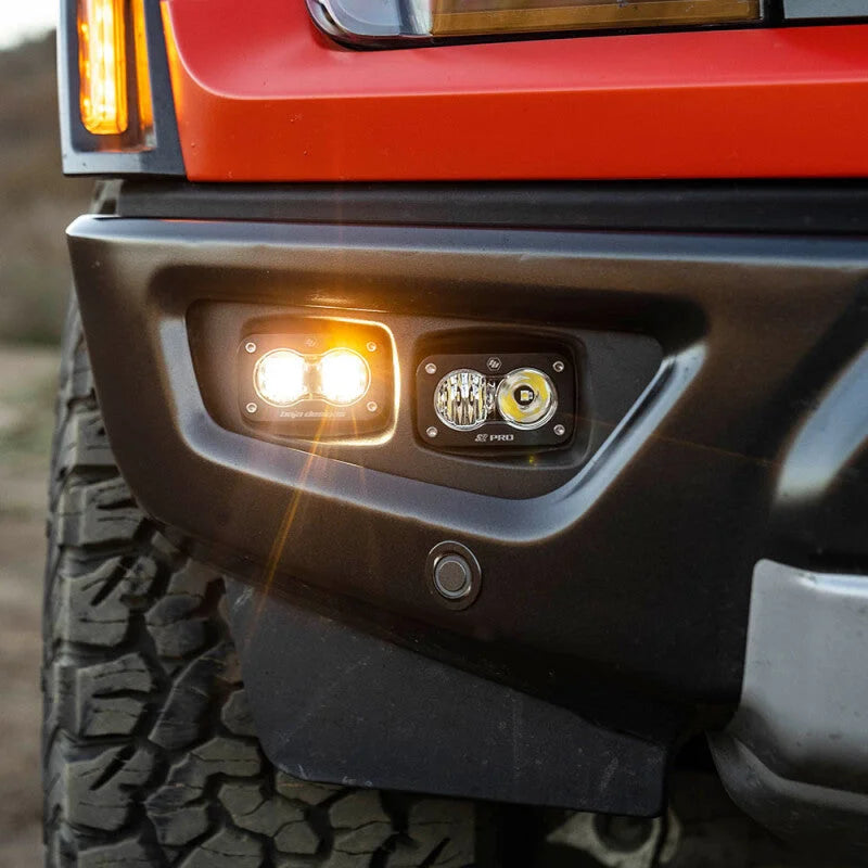 Baja Designs S2 SAE Pro Fog Pocket Light Kit fits 2022-2025 Ford Bronco / 2021-2025 Ford F-150 / Ford RAPTOR - Back View