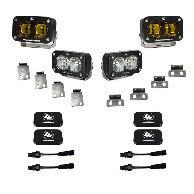Baja Designs S2 SAE Pro Fog Pocket Light Kit fits 2022-2025 Ford Bronco / 2021-2025 Ford F-150 / 2021-2025 Ford RAPTOR - S...