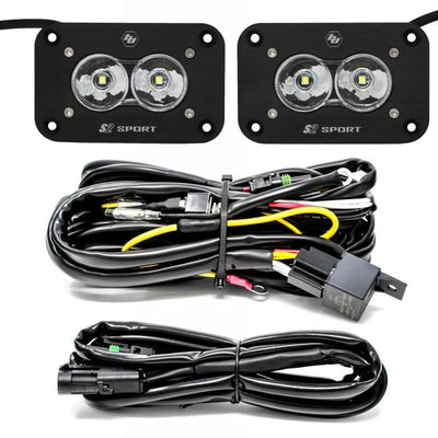 Baja Designs S2 Sport Flush Mount Wide Cornering Pattern LED Work Light - Clear Lens main image 1