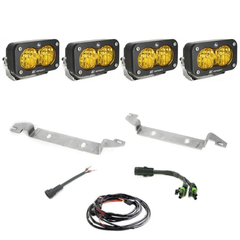 Baja Designs S2 Sport Fog Pocket Kit - Baja Amber fits 2022-2025 Toyota Sequoia - Side View
