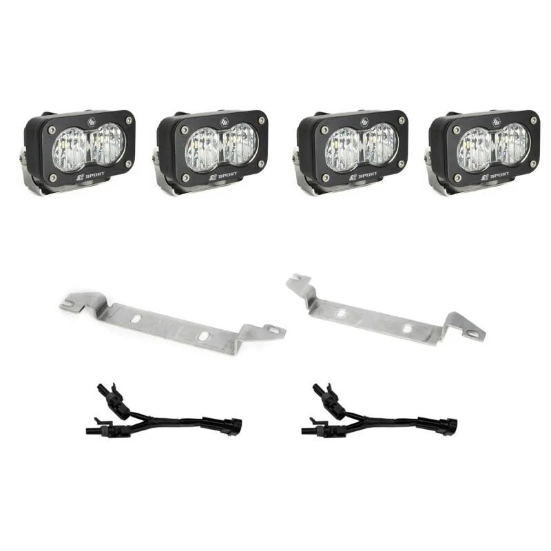 Baja Designs S2 Sport Fog Pocket Light Kit - Clear fits 2025 Toyota 4RUNNER LIMITED - Side View