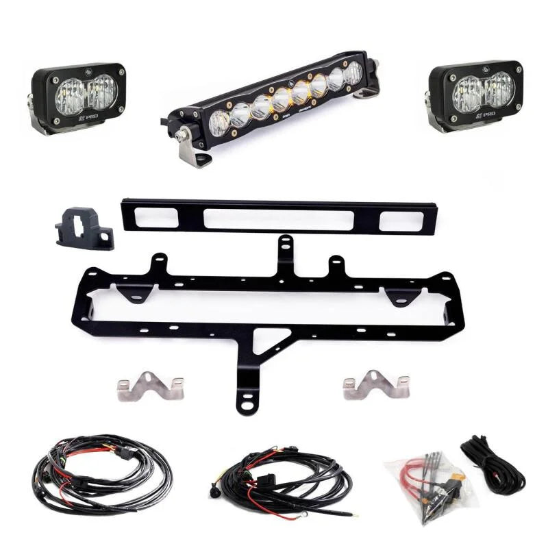 Baja Designs S8 Series 10in Grille Conversion Light Kit fits Toyota Tacoma / 2024-2025 Toyota Tacoma LIMITED - Side View