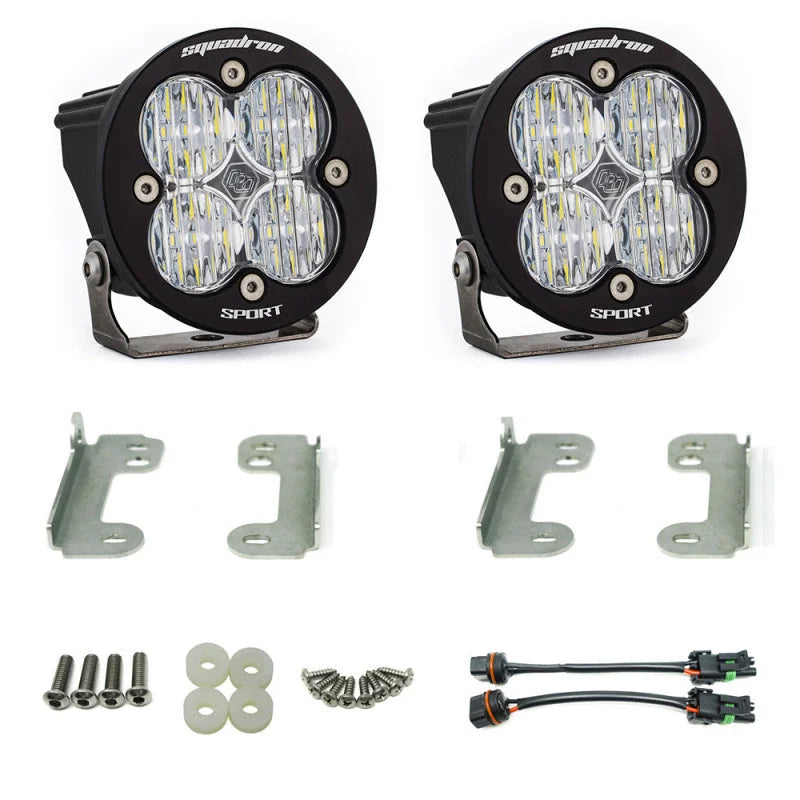 Baja Designs Squadron R Sport Fog Pocket Kit - Clear fits 2007-2009 Jeep Wrangler JK Rubicon