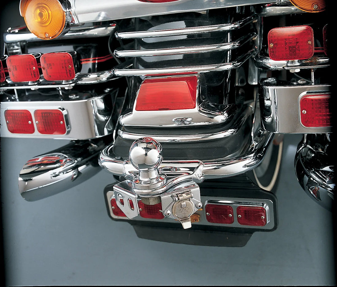 Ball Mount Trailer Hitch Receptacle Kit - Harley Davidson DragSpecialties 725558-BC324 - Side View