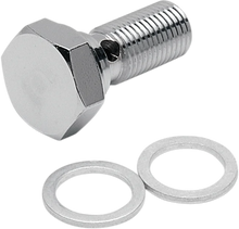 Load image into Gallery viewer, Banjo Bolt - 7/16"-24 w/ step-down to 3/8" DragSpecialties 121 - Main Product View