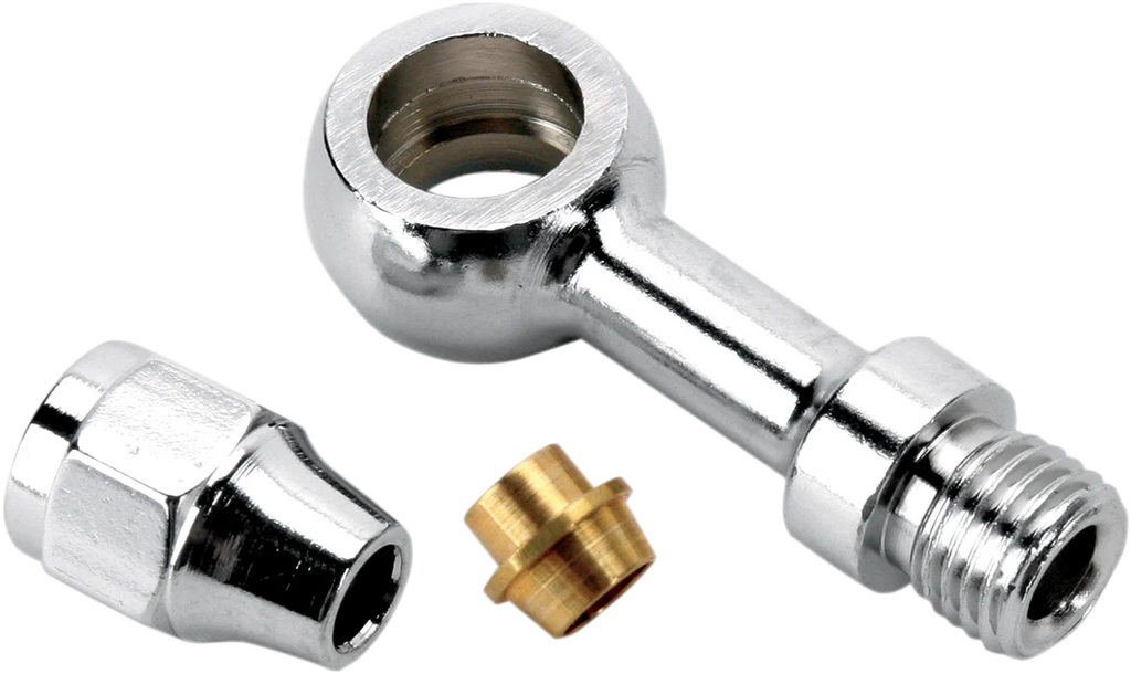 Banjo Fitting - 3/8"/10mm - 90 Degree DragSpecialties 351 - Side View