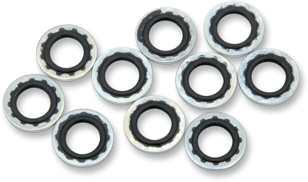 Banjo Washers - 3/8"/10mm DragSpecialties 348014HC-3 - Side View