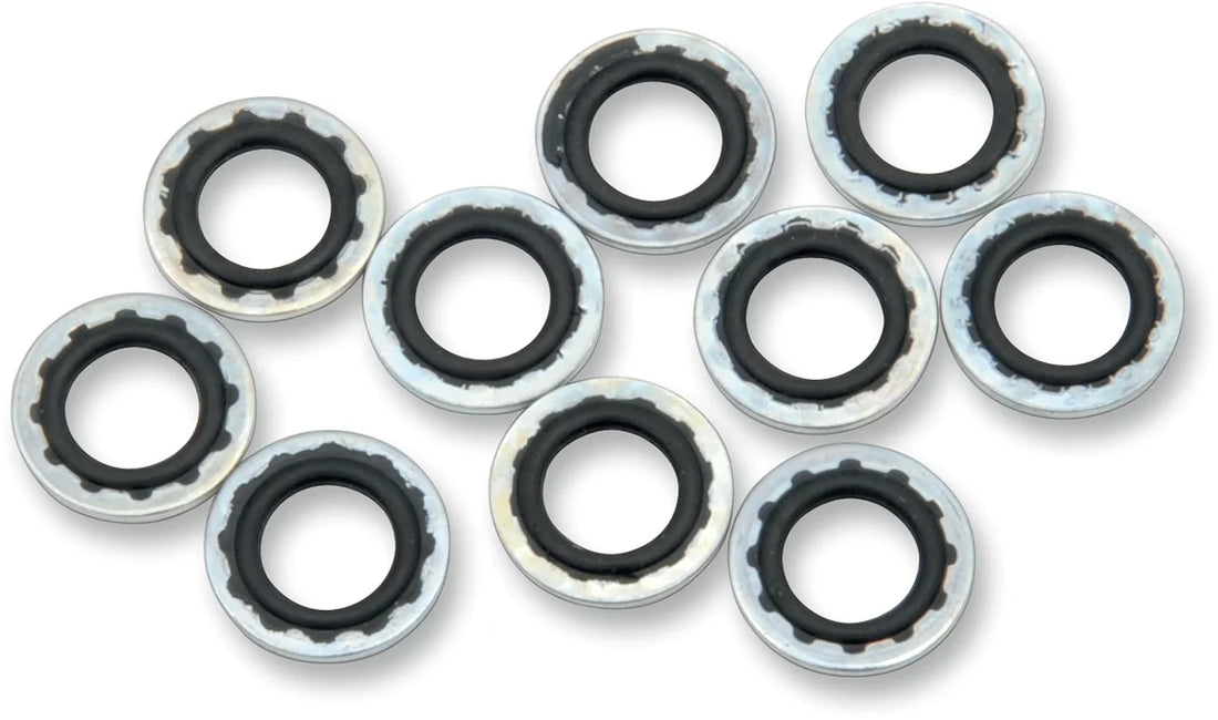 Banjo Washers - 7/16" DragSpecialties 348013HC3 - Side View