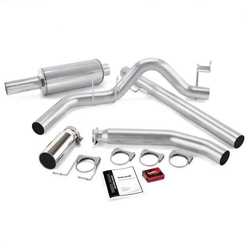 Banks Power 02 Dodge 5.9L Std Cab Git-Kit - SS Single Exhaust w/ Chrome Tip - Side View