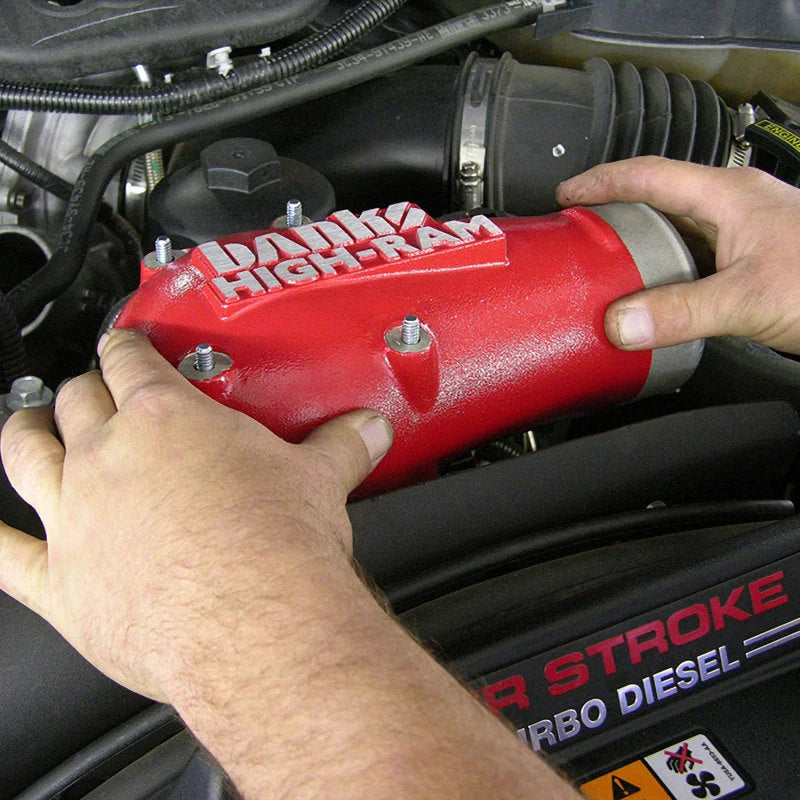 Banks Power 03-04 Ford 6.0L w/ Stock Intercooler High-Ram Air Intake System - Installation View
