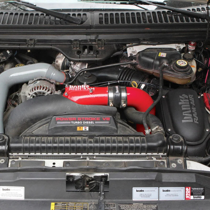 Banks Power 05-07 Ford 6.0L Stock-Intercooler High-Ram Air Intake System - Side View